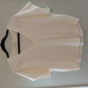 Madewell Ottoman Jacquard V-Neck Boxy Top